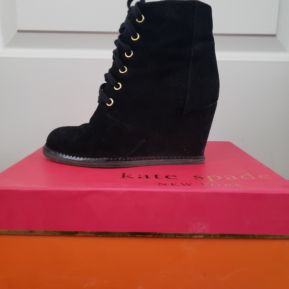 Kate Spade suede wedge booties - Picture 2 of 5